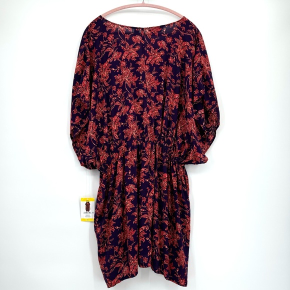 NWT LANDS’ END Floral Kaftan Cover-up Mini Dress - Picture 6 of 14